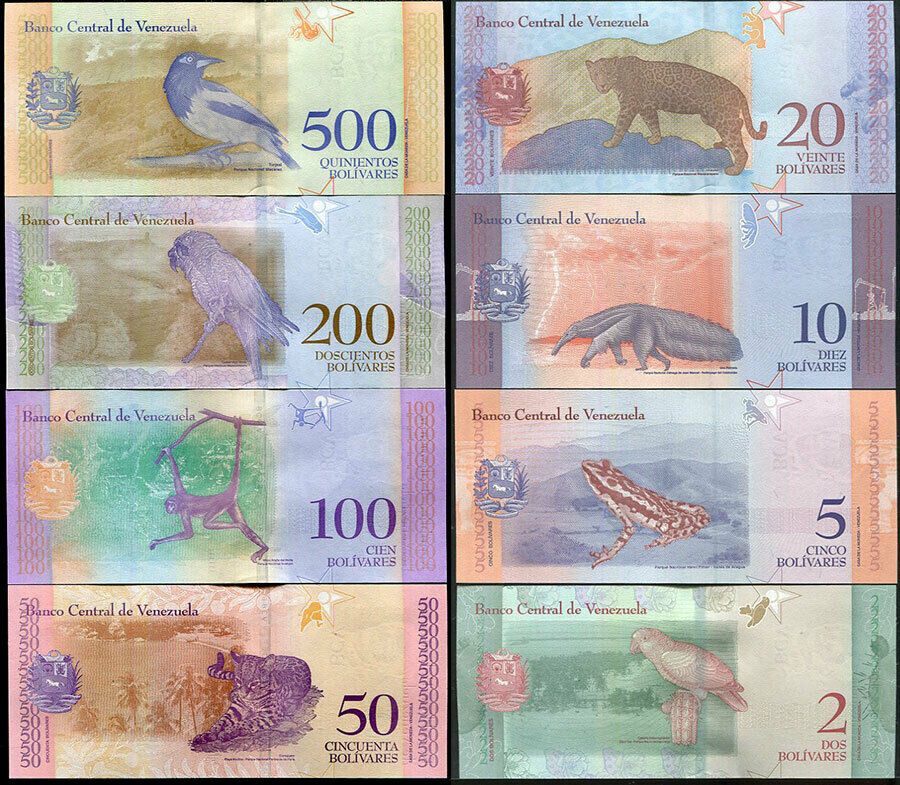 Bộ 8 tờ Venezuela mới nhất 2018